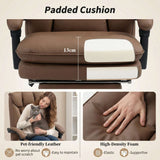 Wise Galleria Office Chair with padded cushion, high-density foam, and pet-friendly leather for comfort