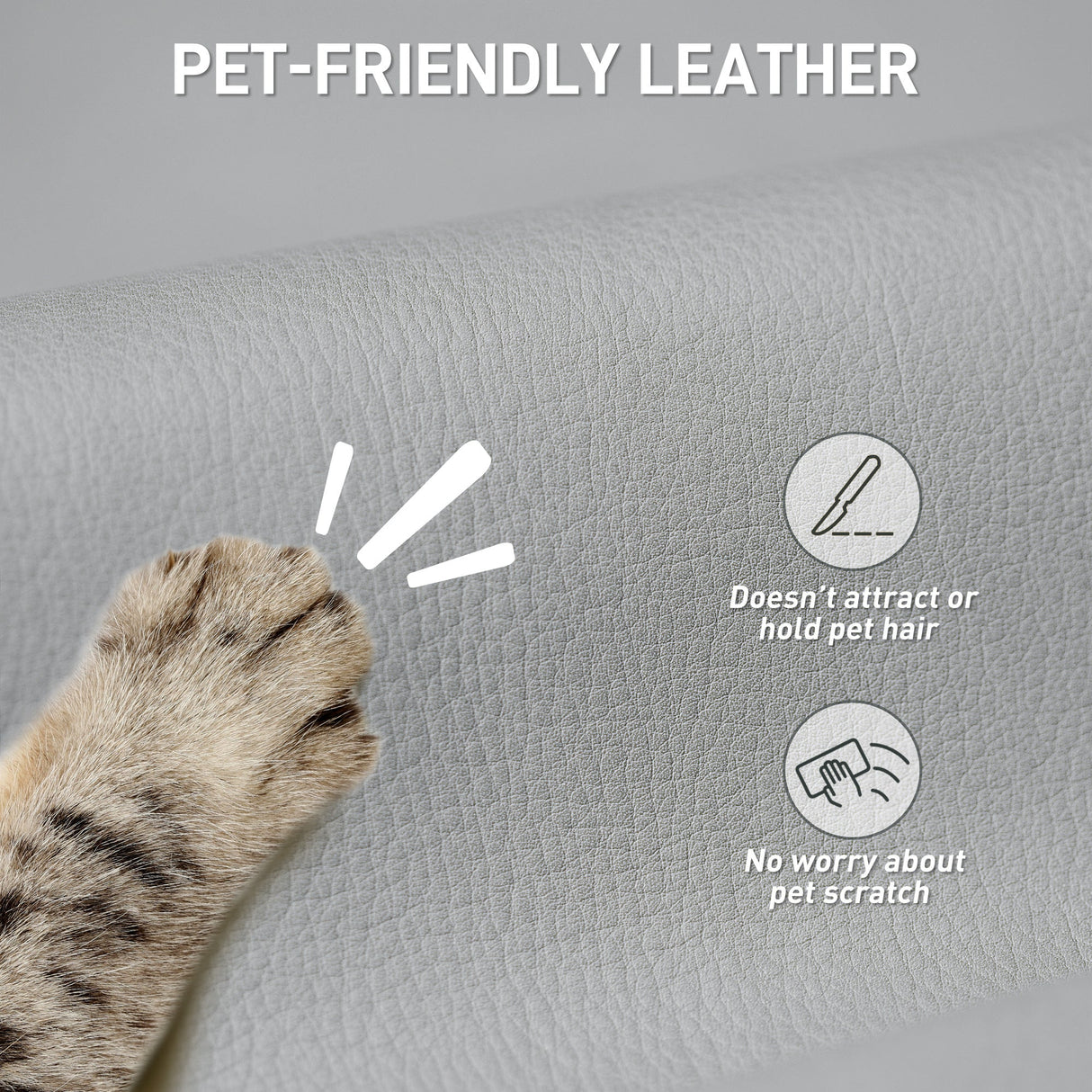 Office Chair made with pet-friendly leather that resists hair and scratches for durability