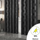 OLIVIA ROCCO Blackout Curtains with geometric pattern for effective light blocking and privacy