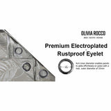 OLIVIA ROCCO Premium Electroplated Eyelet Blackout Curtains with 4cm inner diameter for easy gliding