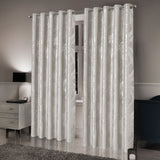 OLIVIA ROCCO White Patterned Blackout Curtains for Light Blocking and Privacy