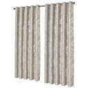 OLIVIA ROCCO Blackout Curtains in light grey with a textured leafy pattern for elegant window styling