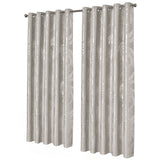 OLIVIA ROCCO Blackout Curtains in light grey with a textured leafy pattern for elegant window styling