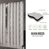 OLIVIA ROCCO Blackout Curtains with geometric pattern for effective light blocking and noise reduction