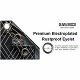 Olivia Rocco Premium Blackout Curtains with Electroplated Rustproof Eyelet Design