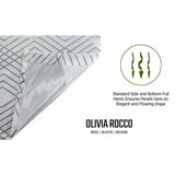 OLIVIA ROCCO Blackout Curtains with elegant geometric design and flowing drape for stylish window treatments