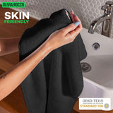 Olivia Rocco Skin Friendly Cotton Towels Set in Black for Everyday Use and Comfort