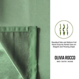 OLIVIA ROCCO Blackout Sage Green Eyelet Curtains
