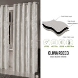 OLIVIA ROCCO Leaf Natural Sparkle Blackout Curtains