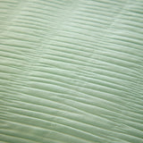 Olivia Rocco Duvet Cover Set in Soft Green with Pleated Texture for a Stylish Bedroom Look