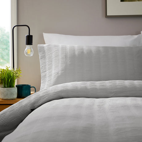 OLIVIA ROCCO Duvet Cover Set in a sleek white textured design for modern bedrooms