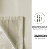 OLIVIA ROCCO Eyelet Curtains with standard side and bottom full hems for elegant flowing drape
