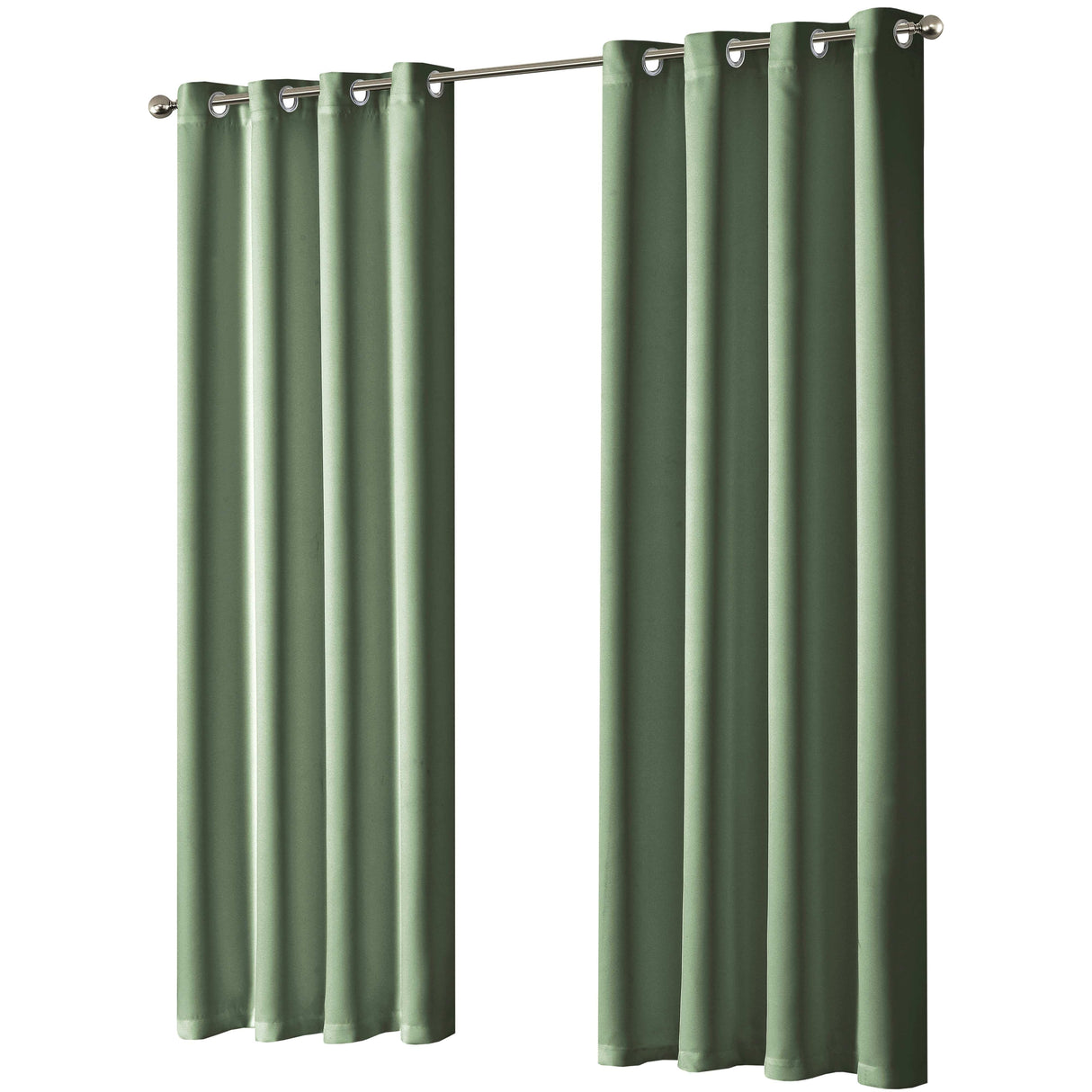 OLIVIA ROCCO Eyelet Curtains in soothing green, ideal for adding privacy and style to your home