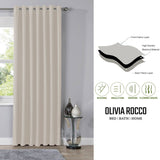 OLIVIA ROCCO Eyelet Curtains in soft beige with high-density blackout material for shading and insulation