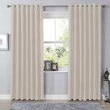 OLIVIA ROCCO Eyelet Curtains in beige, offering a stylish finish for your window decor