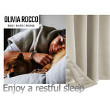 OLIVIA ROCCO Eyelet Curtains offering a calming aesthetic for a restful sleep environment