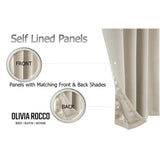 OLIVIA ROCCO Eyelet Curtains with self-lined panels in soft neutral tones for a stylish look