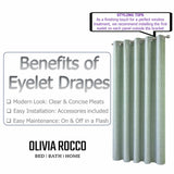 OLIVIA ROCCO Jacquard Curtains with modern design and easy maintenance for stylish home decor