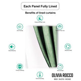 OLIVIA ROCCO Jacquard Curtains with Eco-Friendly Benefits and Noise Reducing Features
