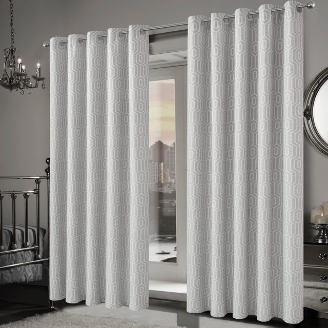 OLIVIA ROCCO Jacquard Curtains in Elegant Grey Design for Contemporary Interiors
