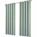 Olivia Rocco Jacquard Curtains in green geometric design, perfect for modern decor.