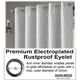 OLIVIA ROCCO Jacquard Curtains with electroplated eyelets for easy installation and elegant style