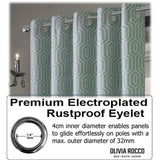 OLIVIA ROCCO Jacquard Curtains with rustproof eyelets for easy hanging and modern style