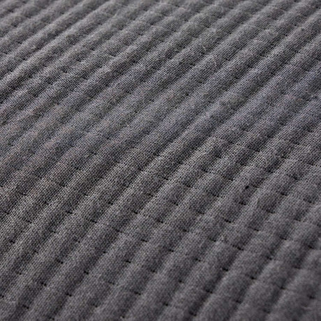 OLIVIA ROCCO Grey Quilted Bedspread with Textured Fabric for Stylish Bedroom Decor