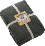 OLIVIA ROCCO quilted bedspread in dark grey, elegantly packaged with a ribbon for home decor