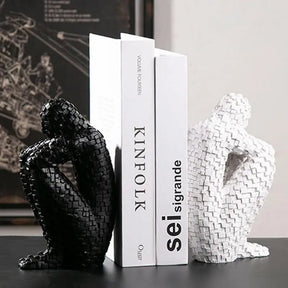 Modern Nisu Home Ornament in Black and White, Ideal for Bookends and Home Decor