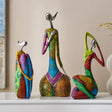 Colourful decorative Nisu Home ornament set featuring three unique abstract figures for home decor