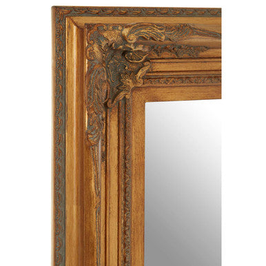 Orsina Ornate Wooden Wall Mirror with Intricate Carvings and Antique Finish