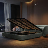 Nisu Home Ottoman Bed with Stylish Upholstery and Easy Lift Mechanism for Storage