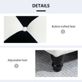 Wise Galleria Button-Tufted Ottoman with Adjustable Feet for Stylish Seating