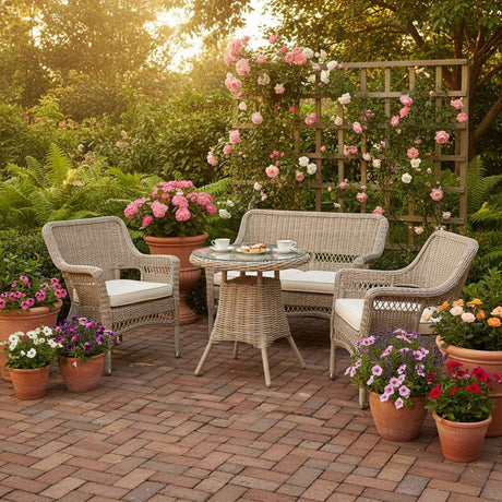 Amalfi Collection Outdoor Bistro Table With Glass Top Shades 4 Seasons