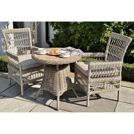 Amalfi Collection Outdoor Bistro Table With Wood Top Shades 4 Seasons