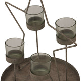 Outline Star candle holder with space for four glass candles for festive decor