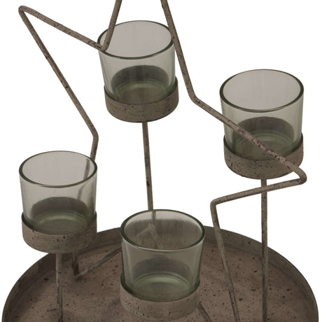 Outline Star candle holder with space for four glass candles for festive decor