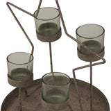 Outline Star candle holder with space for four glass candles for festive decor