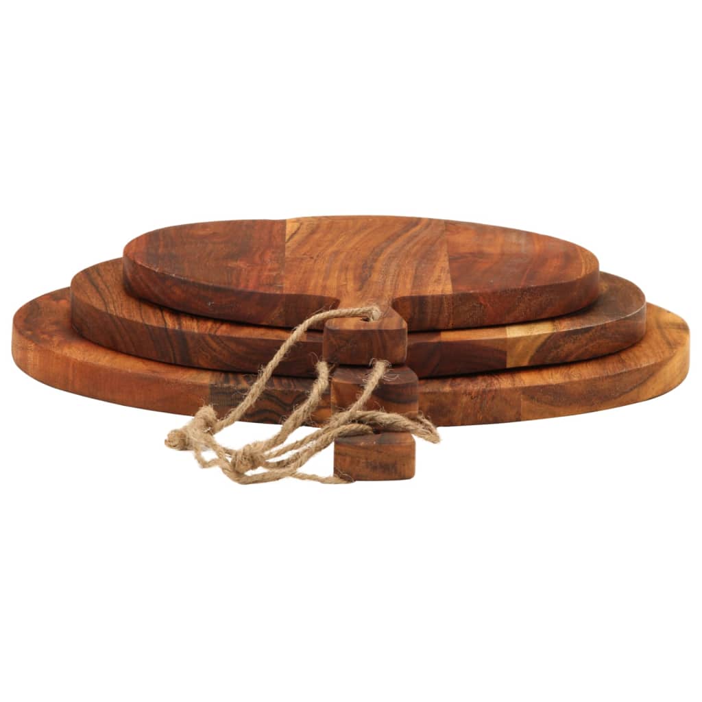 vidaXL Chopping Board 3pcs Solid Wood Acacia vidaXL
