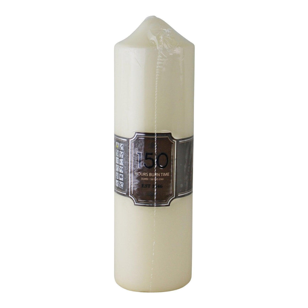 Overdipped Church Pillar Candle, 150 hour Burn Time Geko Products