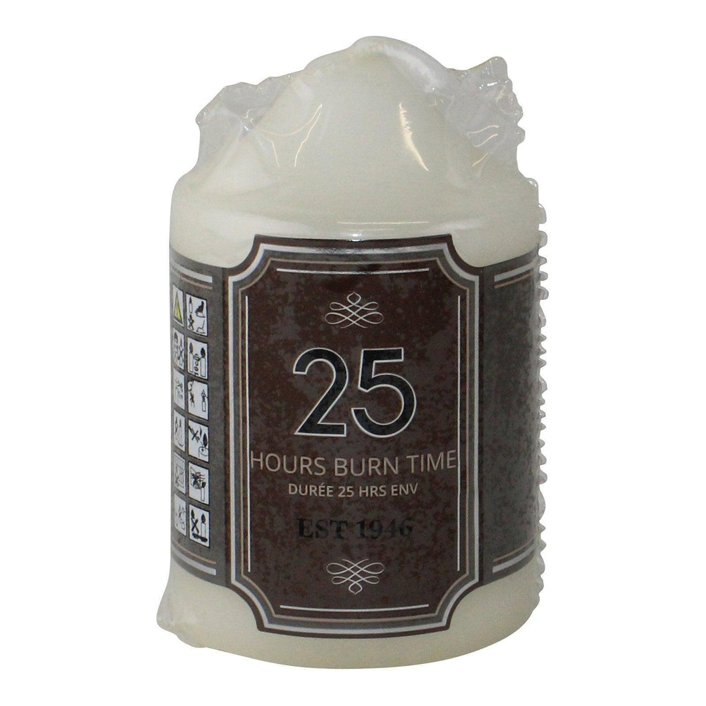 Overdipped Church Pillar Candle, 25 hour Burn Time Geko Products