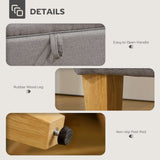 Wise Galleria Padded Footstool with easy to open handle and rubber wood legs for stability