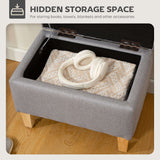 Wise Galleria Padded Footstool with Hidden Storage Space for Books and Accessories