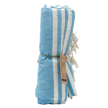 Cotton Pario Throw - 100x180 cm - Sky Blue Shades 4 Seasons