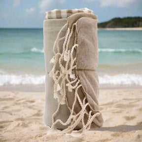 Cotton Pario Towel - 100x180 cm - Warm Sand AW-Dropship