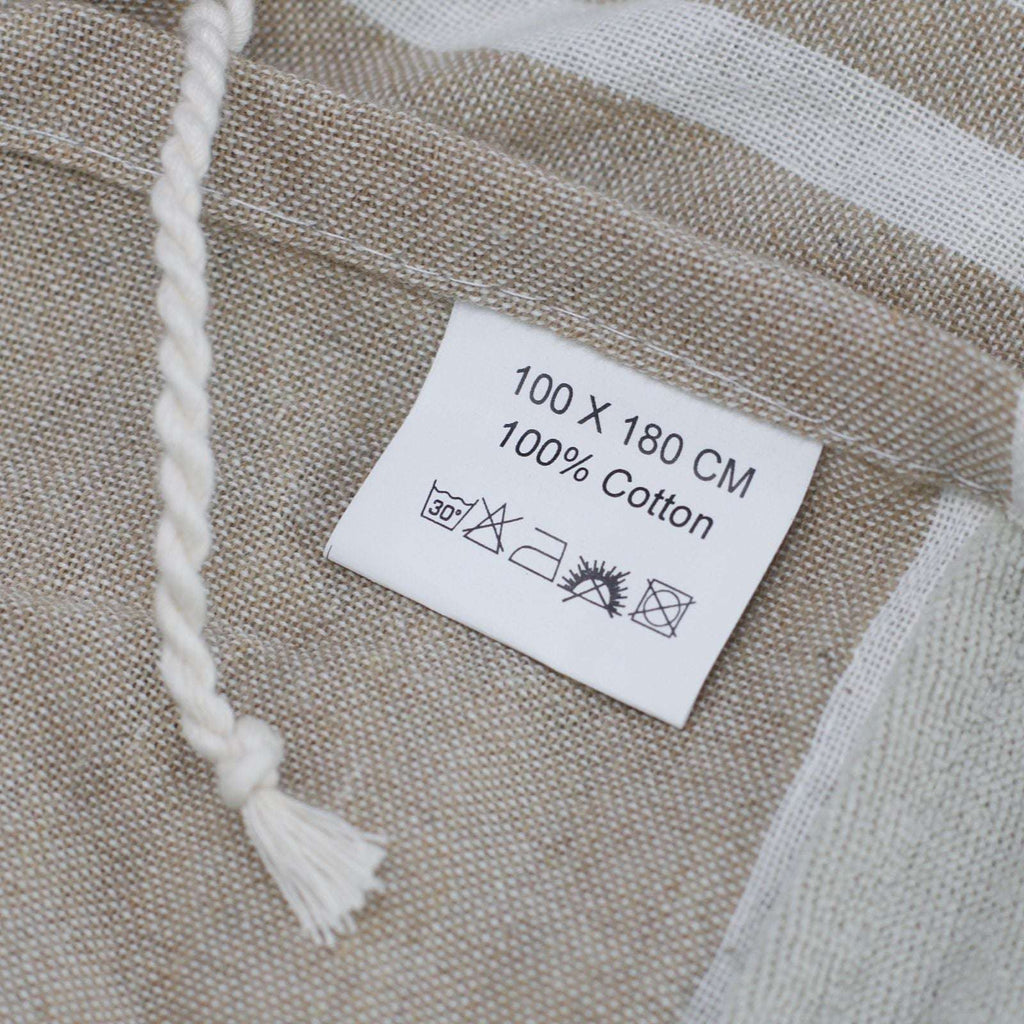 Cotton Pario Towel - 100x180 cm - Warm Sand AW-Dropship