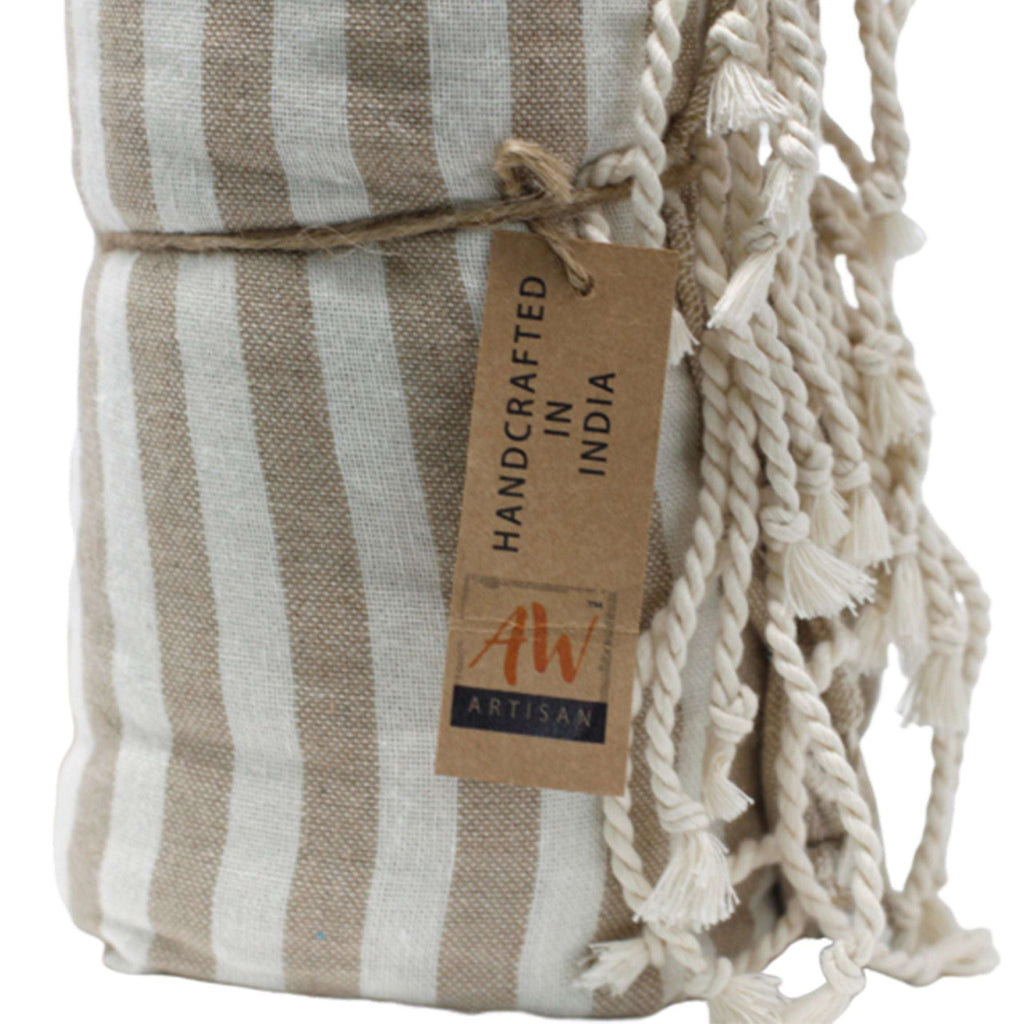Cotton Pario Towel - 100x180 cm - Warm Sand AW-Dropship