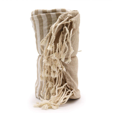 Cotton Pario Towel - 100x180 cm - Warm Sand AW-Dropship