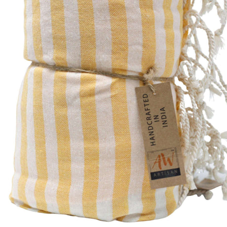 Cotton Pario Towel - 100x180 cm - Sunny Yellow AW-Dropship